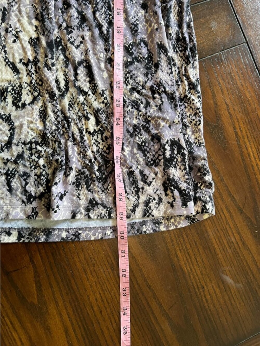 Soma Purple Rayon/Spandex Snake Skin Pattern Scoop Neck Sleep Shirt Large - Picture 9 of 9